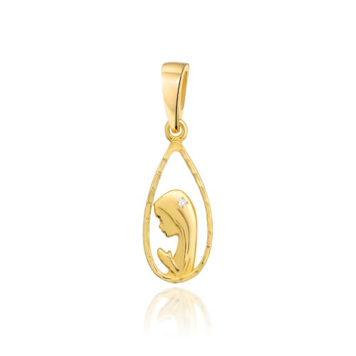 Zawieszka D0056 z diamentami żółte złoto