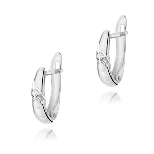Kolczyki K0012 Diament 2 x 0,02ct białe złoto