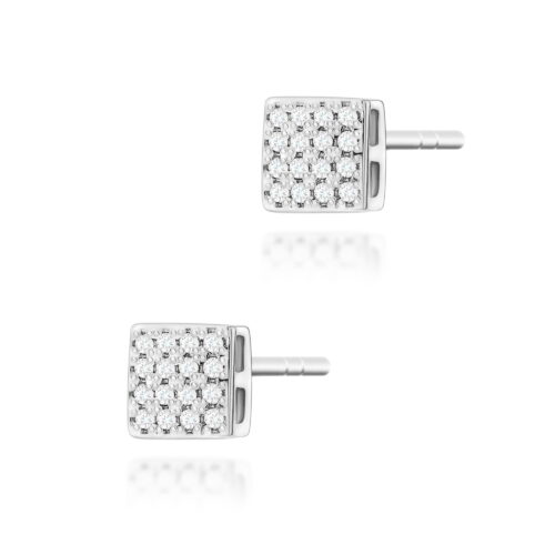 Kolczyki K0013 z diamentami białe złoto