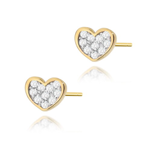 Kolczyki K0021 z diamentami żółte złoto