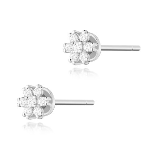 Kolczyki K0026 z diamentami białe złoto