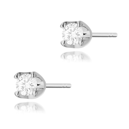 Kolczyki K0034 Diament 2 x 0,10ct białe złoto