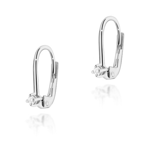 Kolczyki K0057 Diament 2 x 0,04ct białe złoto