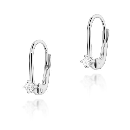 Kolczyki K0057 Diament 2 x 0,07ct białe złoto