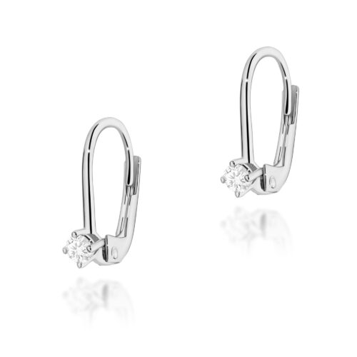 Kolczyki K0057 Diament 2 x 0,10ct białe złoto