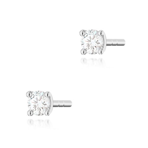 Kolczyki K0066 Diament 2 x 0,04ct białe złoto