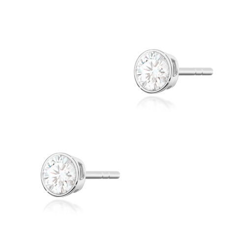 Kolczyki K0067 Diament 2 x 0,10ct białe złoto