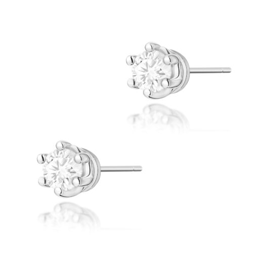 Kolczyki K0068 Diament 2 x 0,15ct białe złoto