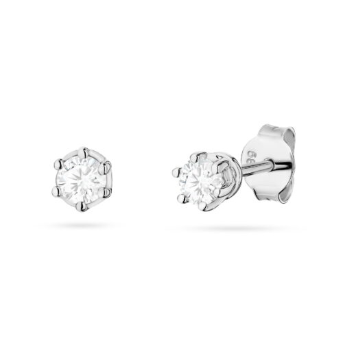 Kolczyki K0068 Diament Laboratoryjny 2 x 0,15ct białe złoto