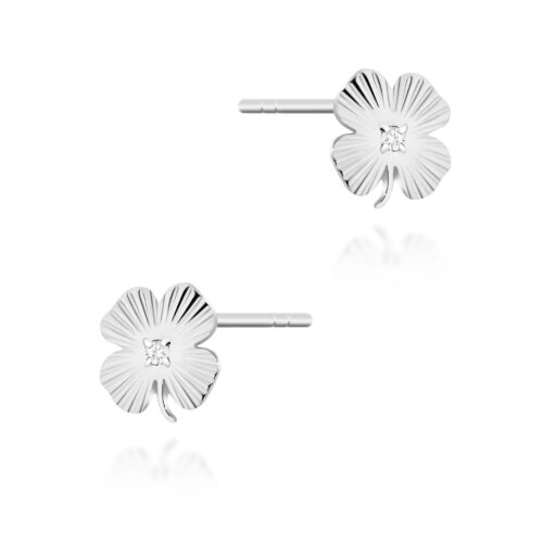 Kolczyki K0073 Diament 2 x 0,005ct białe złoto