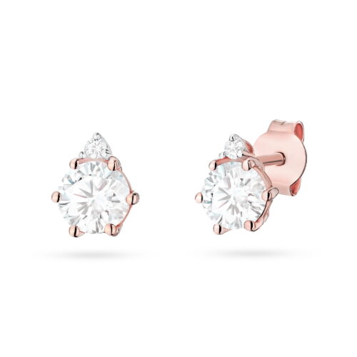 Kolczyki K0076 Diament Laboratoryjny 2 x 0,50ct różówe złoto