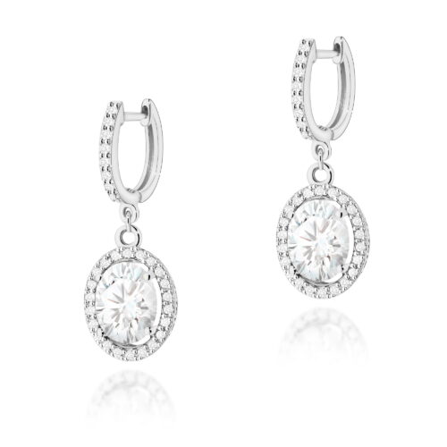 Kolczyki K0080 Diament Laboratoryjny 2 x 1,90ct białe złoto