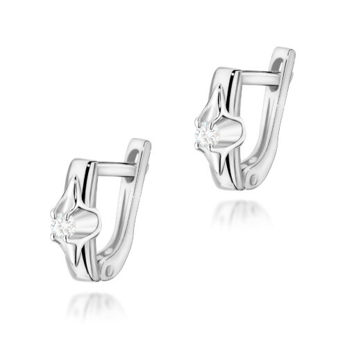 Kolczyki KO088 Diament 2 x 0,04ct białe złoto