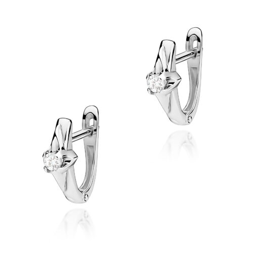 Kolczyki K0088 Diament 2 x 0,10ct białe złoto
