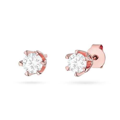 Kolczyki K0220 Diament Laboratoryjny 2 x 0,30ct różowe złoto