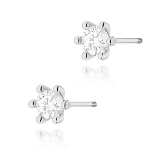 Kolczyki K0222 Diament 2 x 0,30ct białe złoto sztyft zakręcany