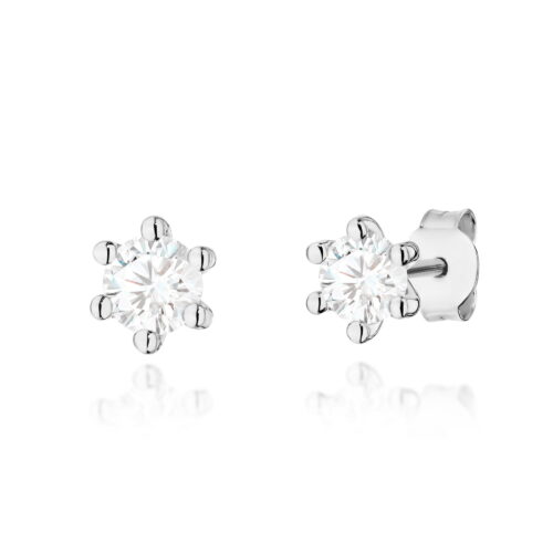 Kolczyki K0222 Diament Laboratoryjny 2 x 0,10ct białe złoto