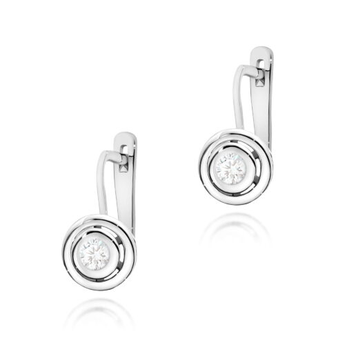 Kolczyki K0294 Diament 2 x 0,10ct białe złoto