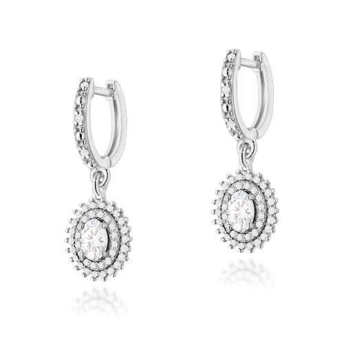 Kolczyki K0303 Diament Laboratoryjny 2 x 0,40ct białe złoto