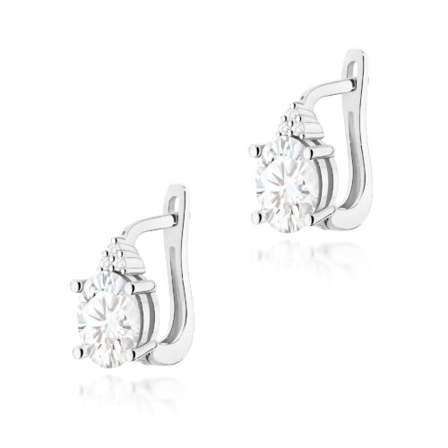 Kolczyki K0308 Diament Laboratoryjny 2 x 0,70ct białe złoto