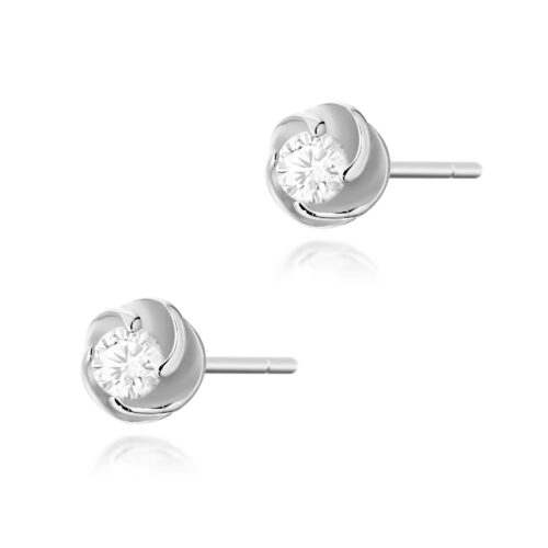 Kolczyki K0329 Diament 2 x 0,10ct białe złoto