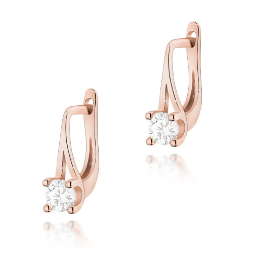 Kolczyki K0381 Diament 2 x 0,20ct różowe złoto
