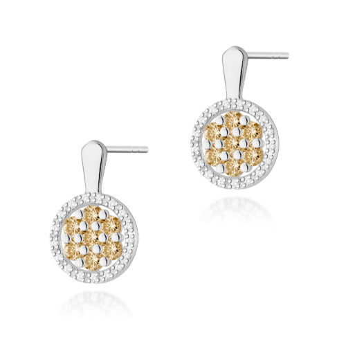 Kolczyki K0440 z diamentami białe złoto