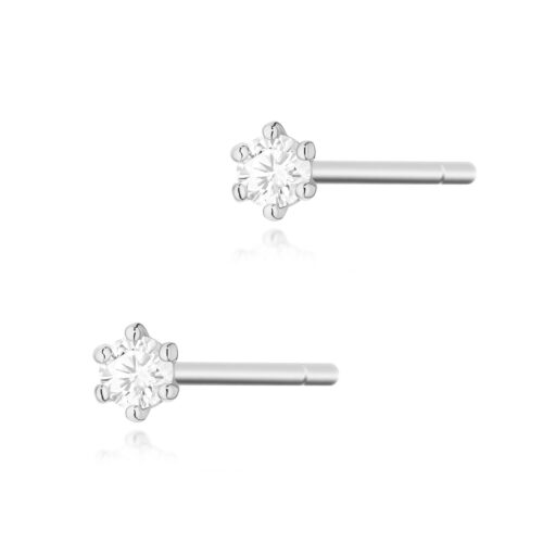 Kolczyki K0501 Diament 2 x 0,04ct białe złoto