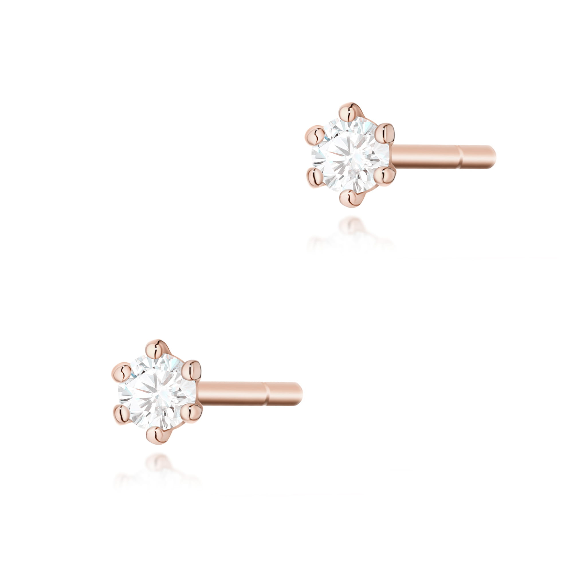K0501.R3.DIW.02_1 Kolczyki K0501 Diament 2 x 0,05ct różowe złoto