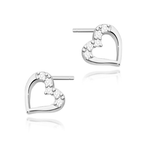 Kolczyki K0503 z diamentami białe złoto
