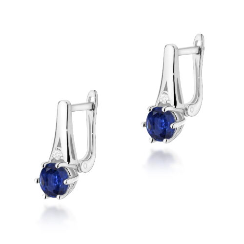 Kolczyki K0572 Szafir 2 x 0,50ct białe złoto