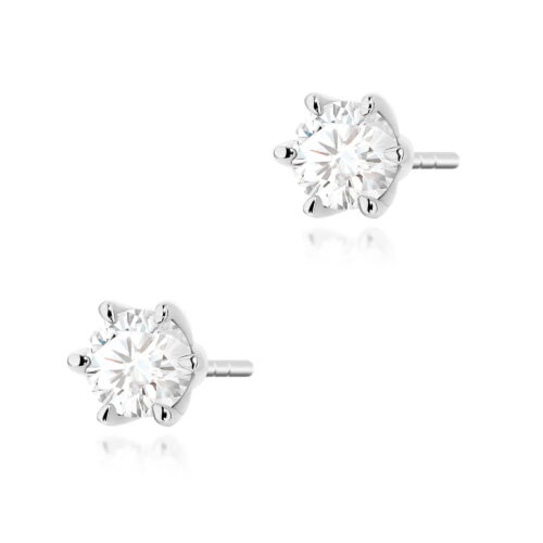 Kolczyki K0575 Diament Laboratoryjny 2 x 0.50ct białe złoto