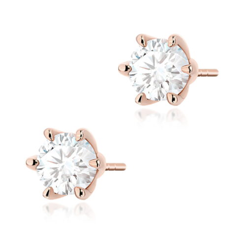 Kolczyki K0575 Diament 2 x 1.00ct różowe złoto