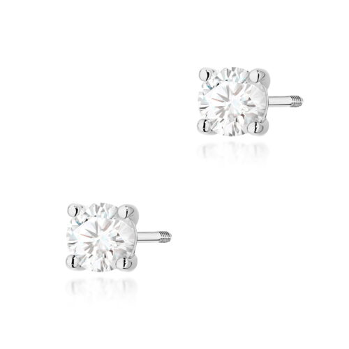 Kolczyki K0577 Diament 2 x 0.50ct białe złoto sztyft zakręcany