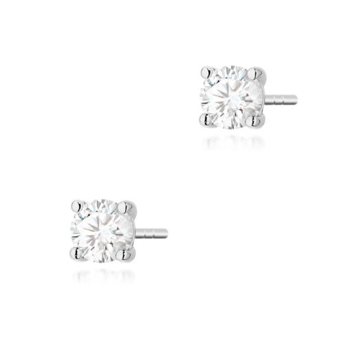 Kolczyki K0577 Diament Laboratoryjny 2 x 0.40ct białe złoto