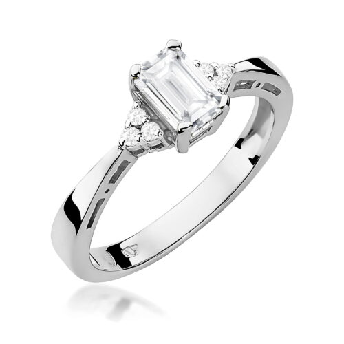Pierścionek W0002 Diament Laboratoryjny 0,60ct białe złoto