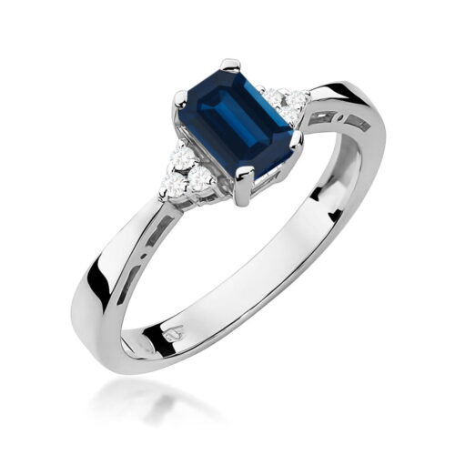 Pierścionek W0002 Szafir 0,60ct białe złoto