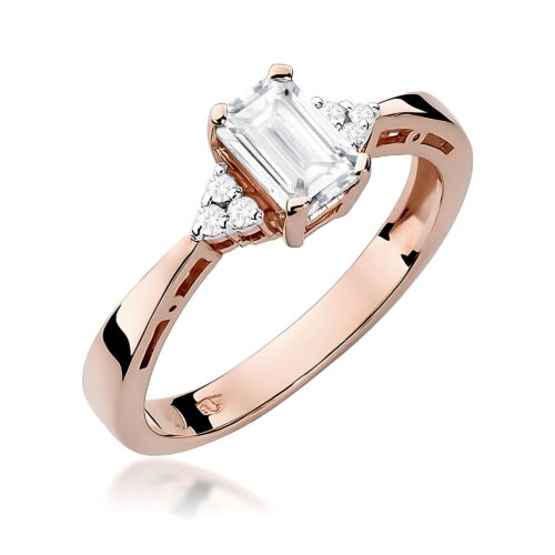 Pierścionek W0002 Diament Laboratoryjny 0,60ct różowe złoto