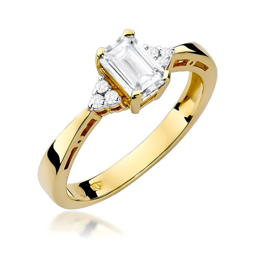 Pierścionek W0002 Diament Laboratoryjny 0,60ct żółte złoto