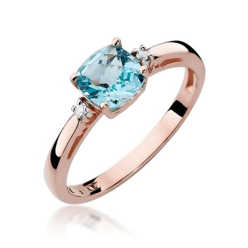 Pierścionek W0003 Topaz Swiss 1,10ct różowe złoto