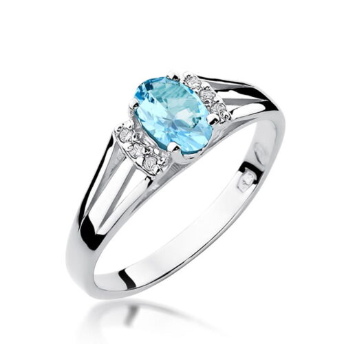 Pierścionek W0005 Topaz Swiss 0,50ct białe złoto
