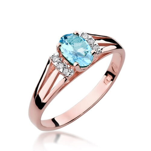 Pierścionek W0005 Topaz Swiss 0,50ct różowe złoto