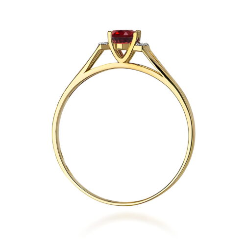 Pierścionek W0005 Granat 0,50ct żółte złoto