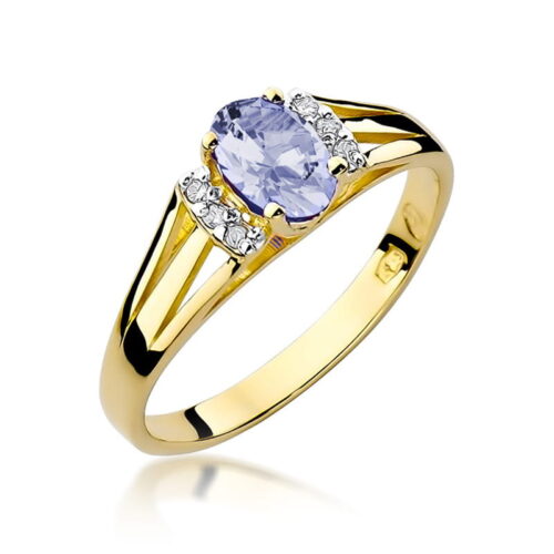 Pierścionek W0005 Tanzanit 0,40ct żółte złoto