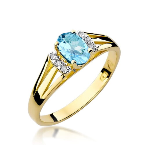 Pierścionek W0005 Topaz Swiss 0,50ct żółte złoto