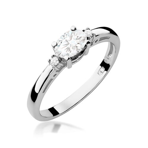 Pierścionek W0006 Diament Laboratoryjny 0,40ct białe złoto