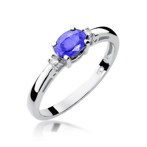 Pierścionek W0006 Tanzanit 0,40ct białe złoto