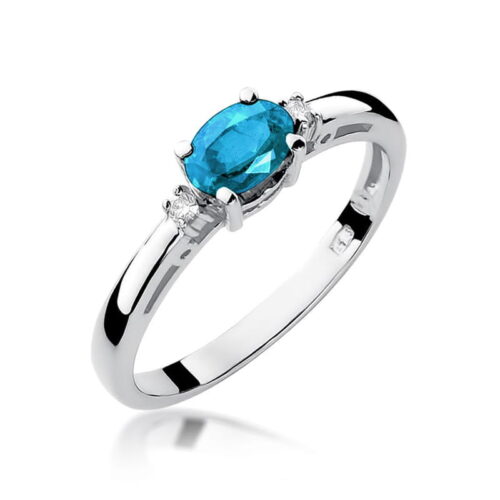 Pierścionek W0006 Topaz Swiss 0,50ct białe złoto