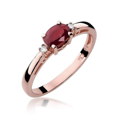 Pierścionek W0006 Rubin 0,60ct różowe złoto