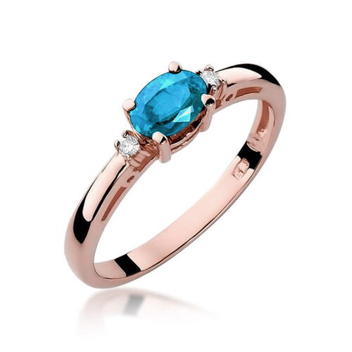 Pierścionek W0006 Topaz Swiss 0,50ct różowe złoto